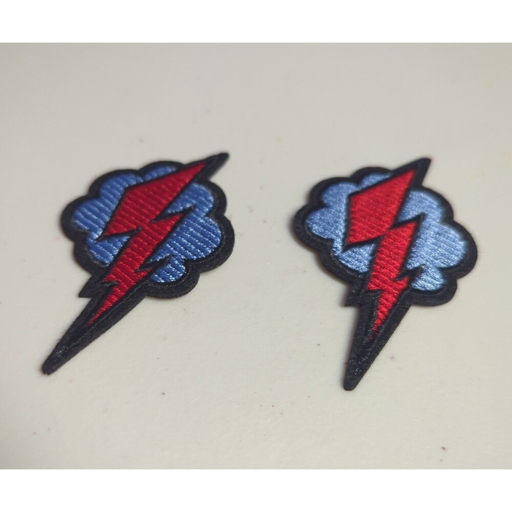 2 Pieces Lightning Patches for Clothes, Backpacks, Crafts, Garments - Iron On